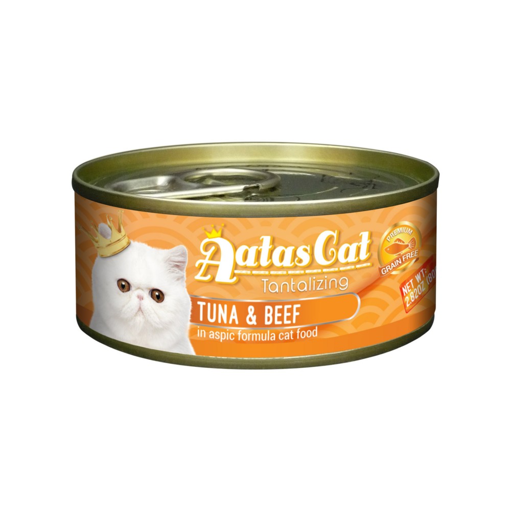 Aatas Cat 80g Tantalizing Tuna & Beef In Aspic Cat Wet Canned Food