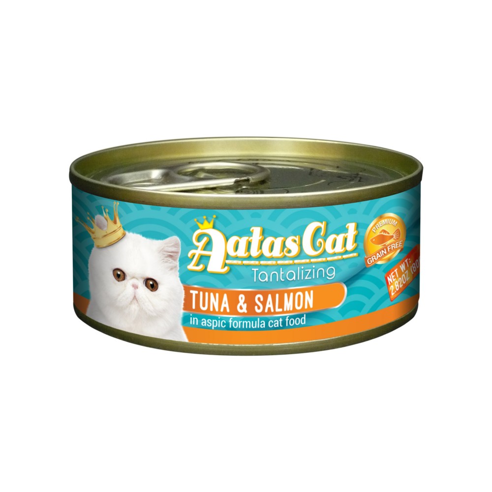 Aatas Cat 80g Tantalizing Tuna & Salmon In Aspic Cat Wet Canned Food