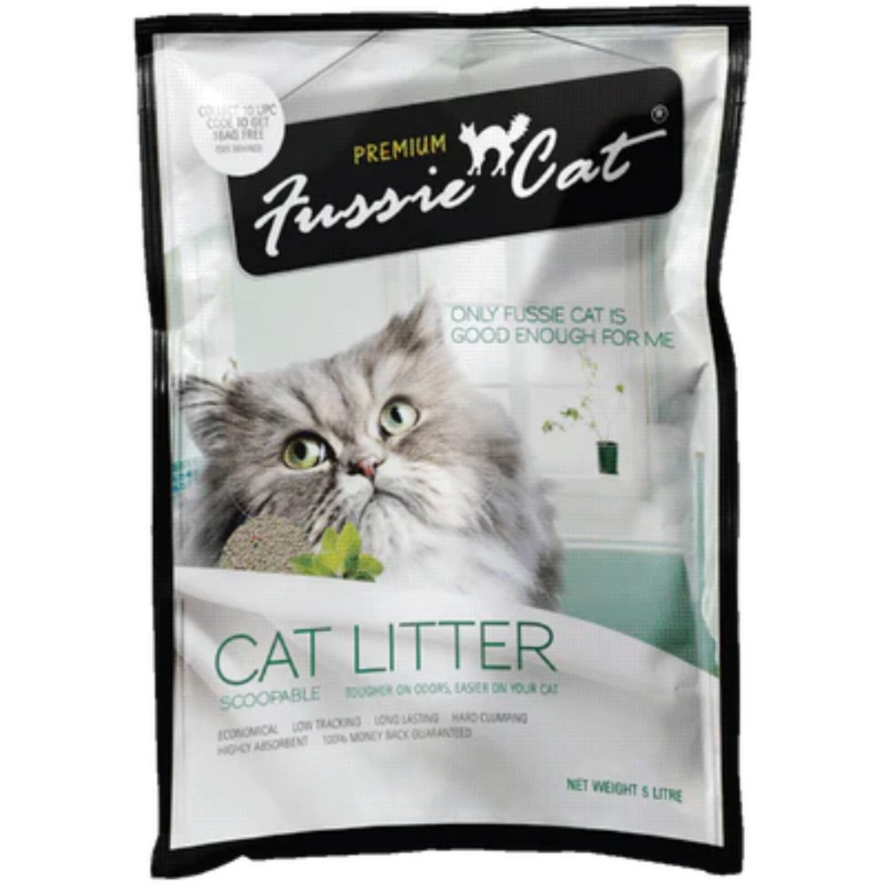 Fussie Cat Unscented Scoopable Cat Litter 10l