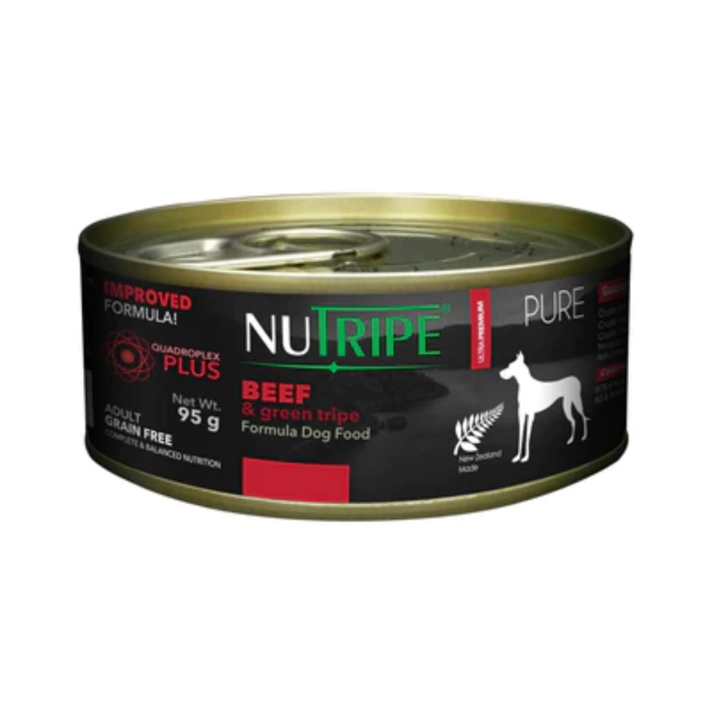 Nutripe Dog 95g Pure Beef & Green Tripe Dog Canned Food