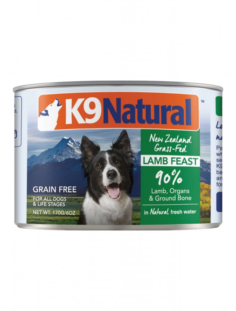 K9 Natural Dog 170g Lamb Feast Canned Wet Dog Food