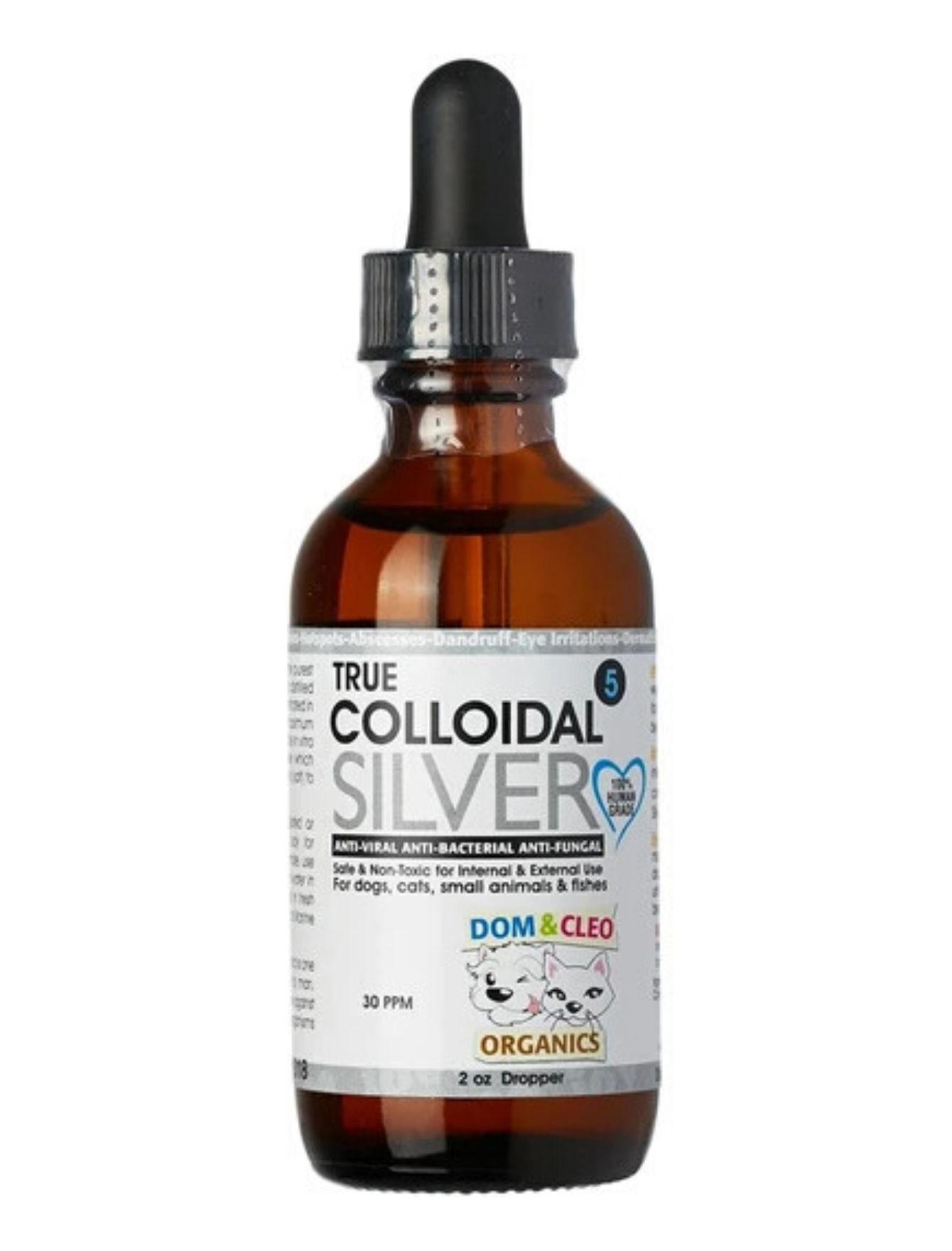 Dom & Cleo Colloidal Silver Dropper For Dogs & Cats 2oz (59ml)