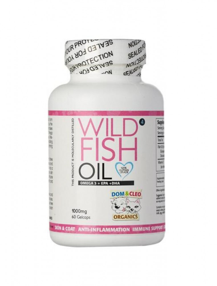 Dom & Cleo Wild Fish Oil For Dogs & Cats (60 Gelcaps)