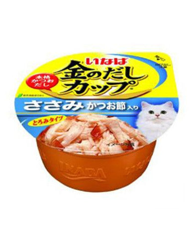 Ciao Golden Cup 70g Chicken Fillet Topping Dried Bonito In Gravy Wet Cat Food