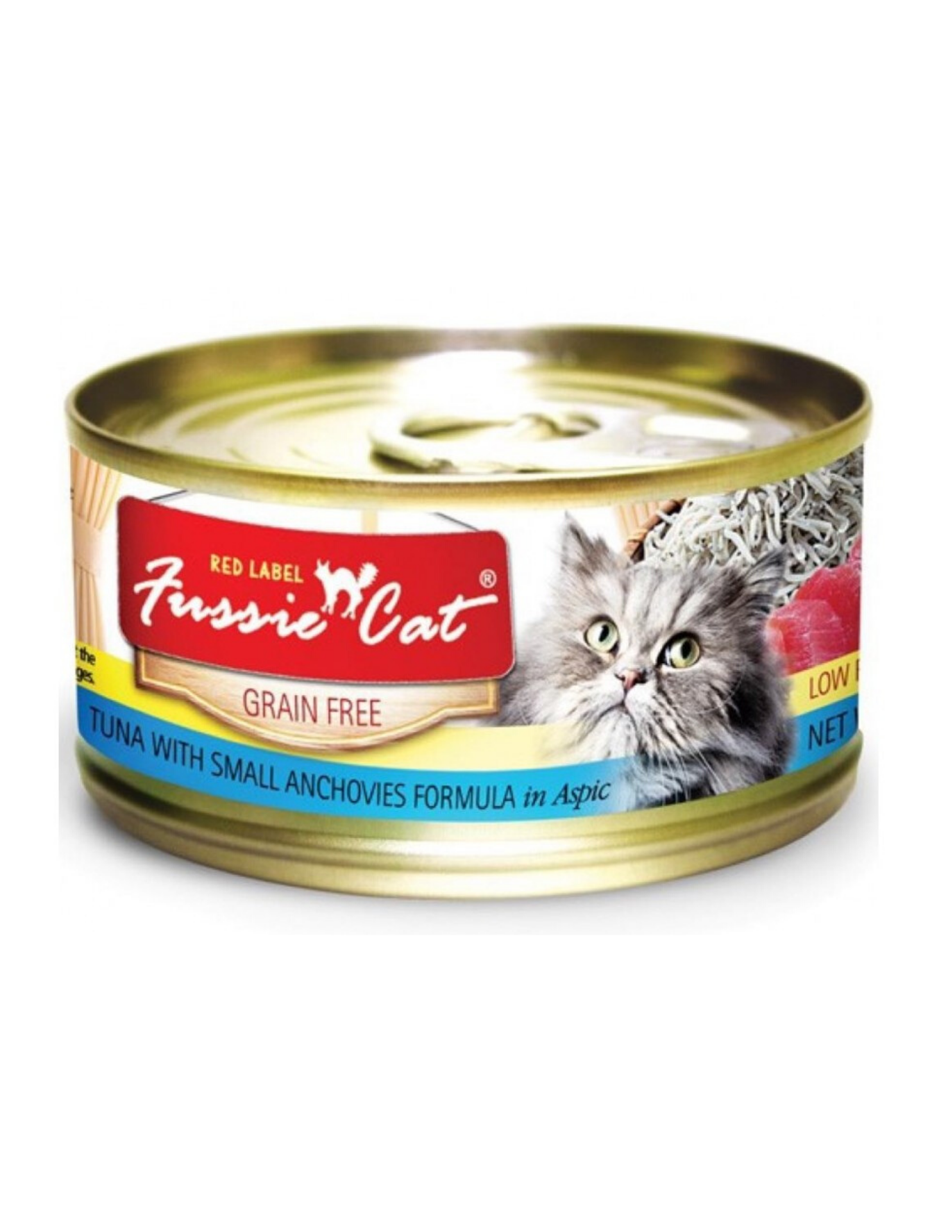 Fussie Cat Red Label 80g Tuna With Small Anchovies Wet Cat Food