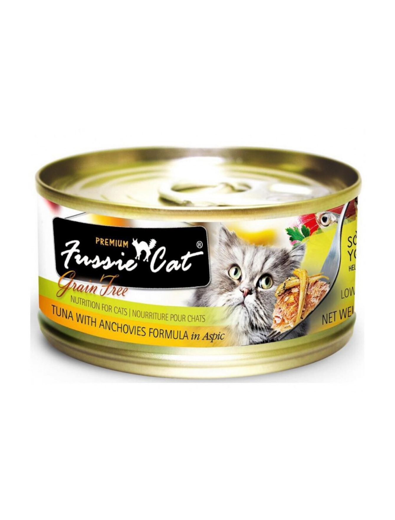 Fussie Cat Black Label 80g Tuna With Anchovies Wet Cat Food In Aspic