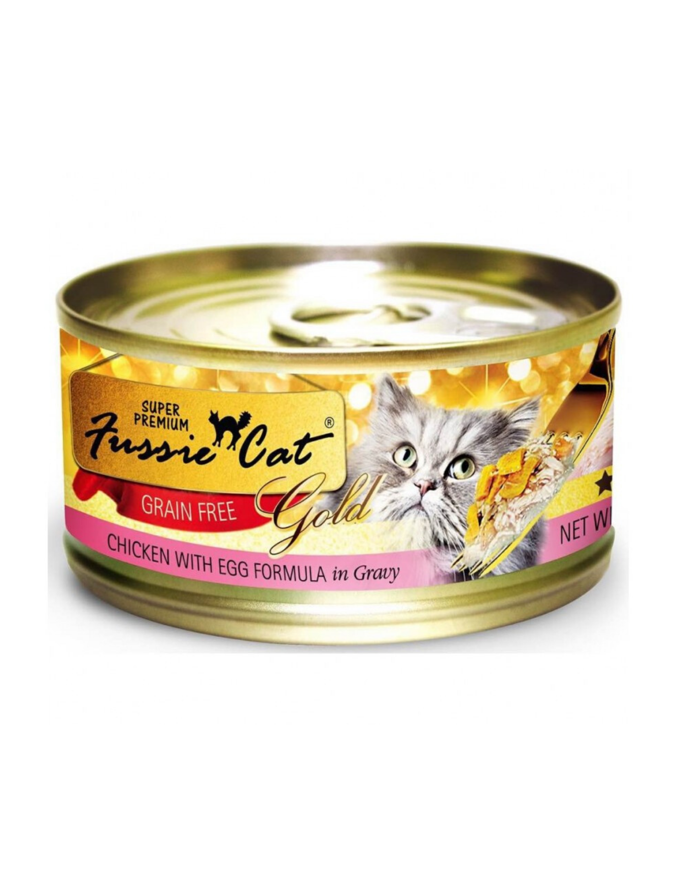 Fussie Cat Super Premium Gold Label 80g Chicken With Egg Wet Cat Food