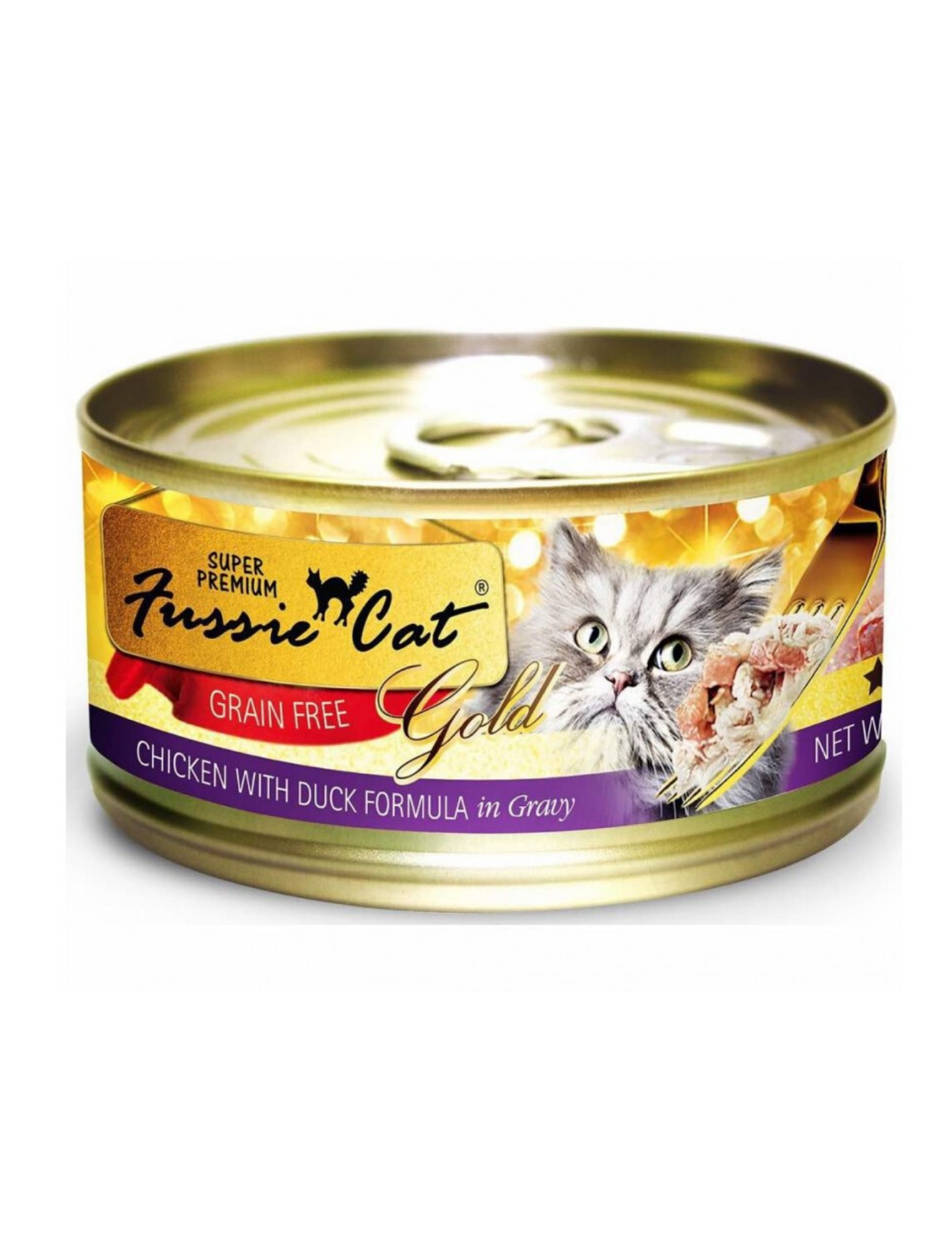 Fussie Cat Super Premium Gold Label 80g Chicken With Duck Wet Cat Food
