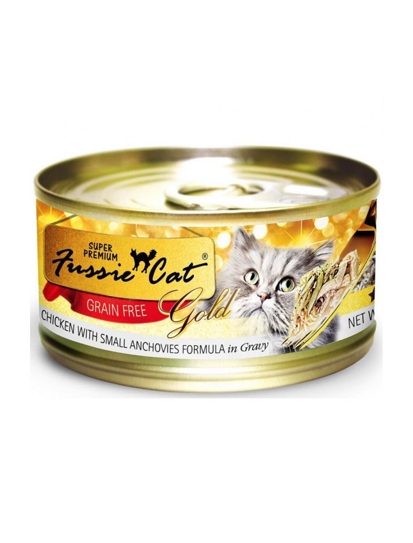 Fussie Cat Super Premium Gold Label 80g Chicken With Small Anchovies Wet Cat Food