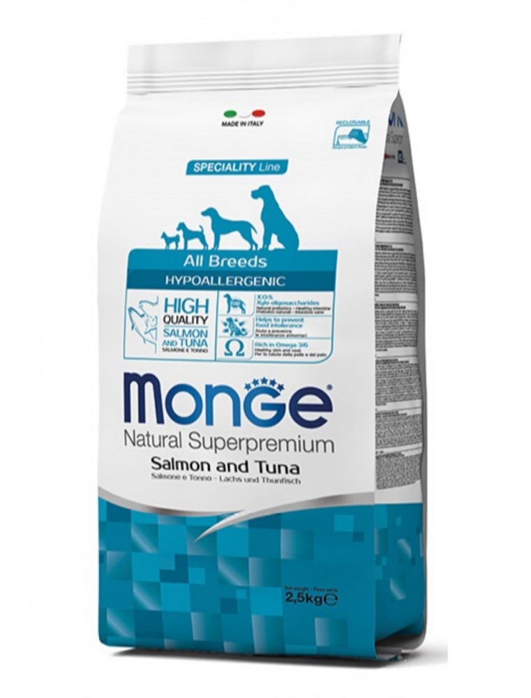 Monge Hypoallergenic Salmon & Tuna Dog Dry Food 12kg