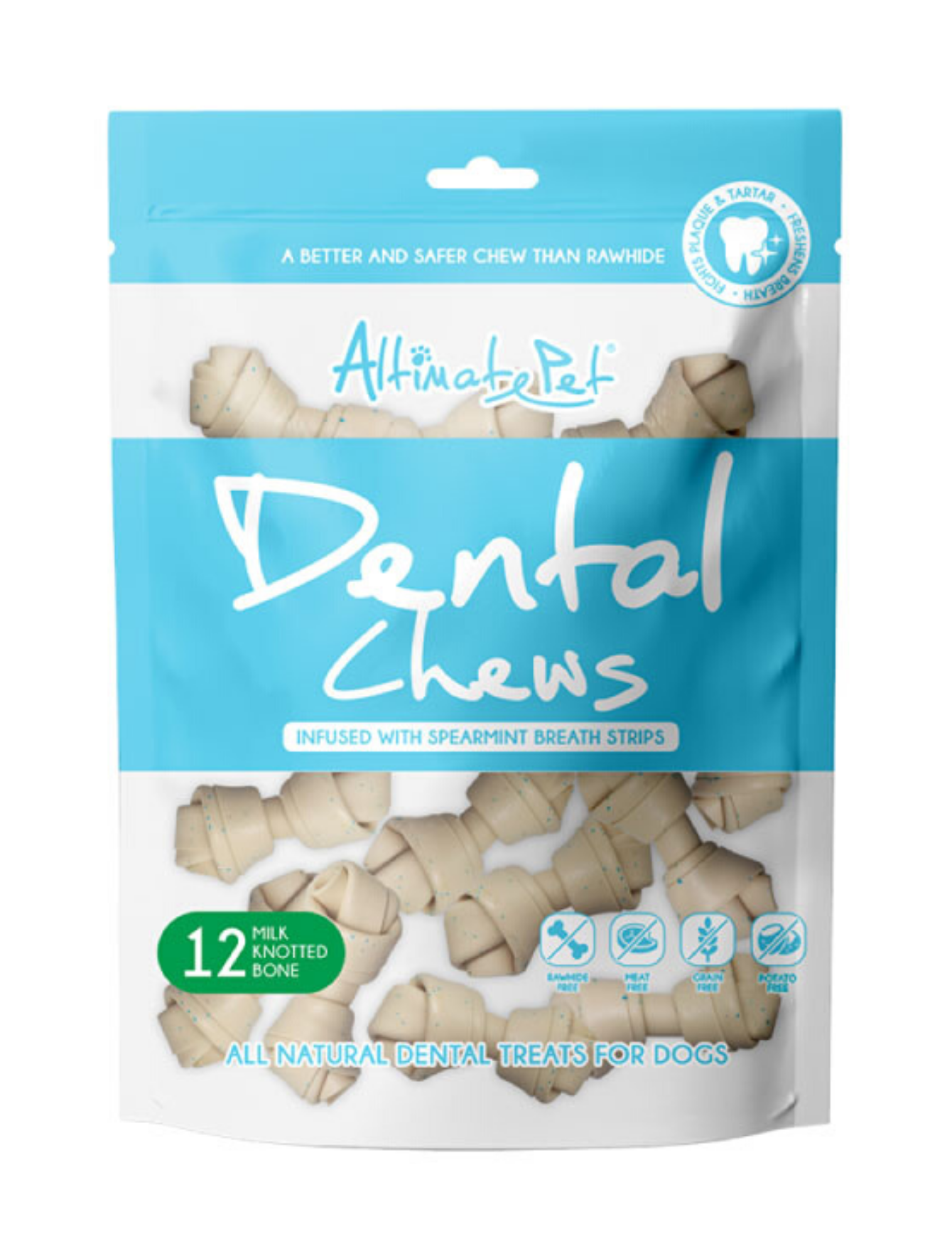 Altimate Pet Dental Chew – Knotted Bone (milk) 150g