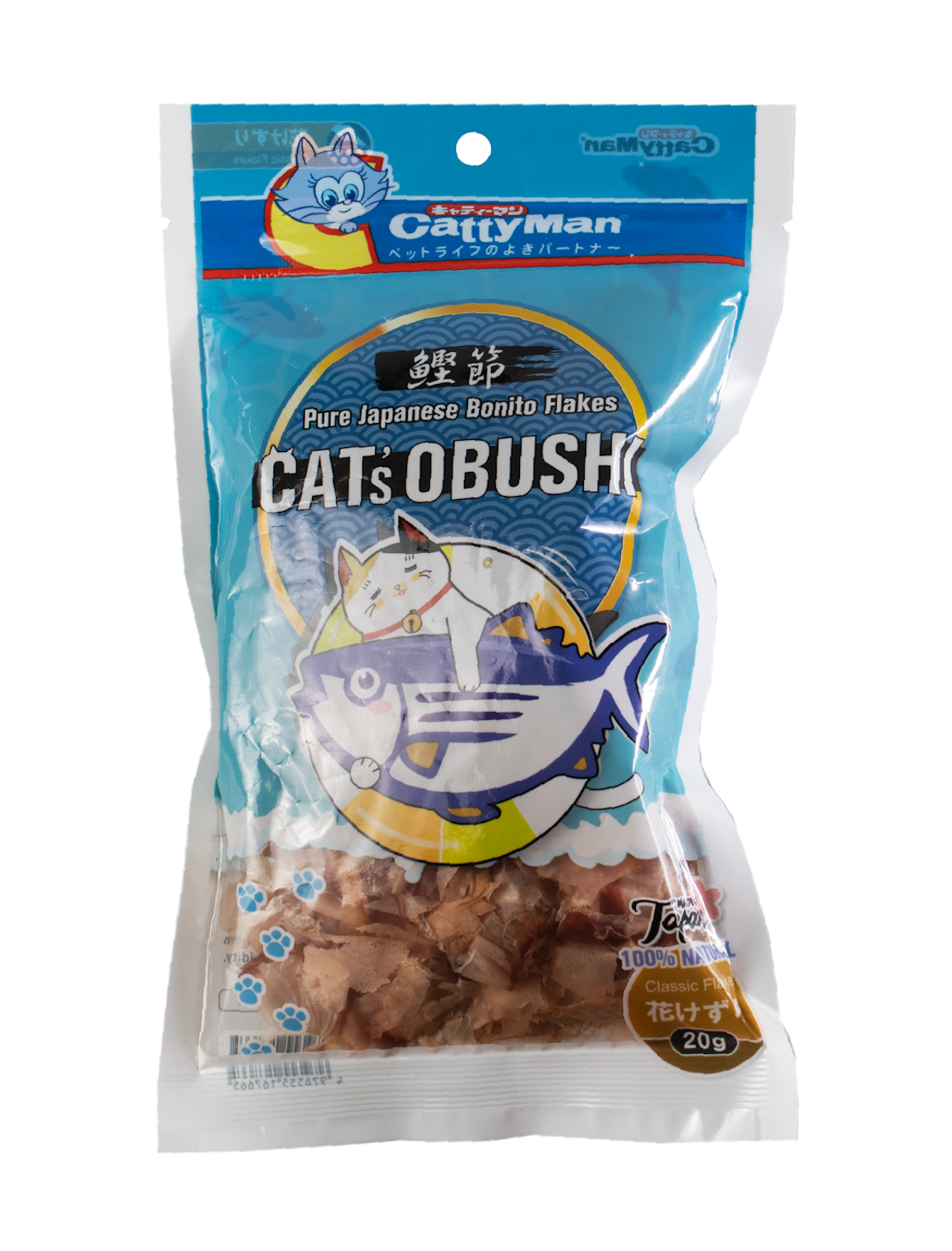 Cattyman Cat's Obushi Pure Japanese Bonito Classic Flakes Cat Treats 20g