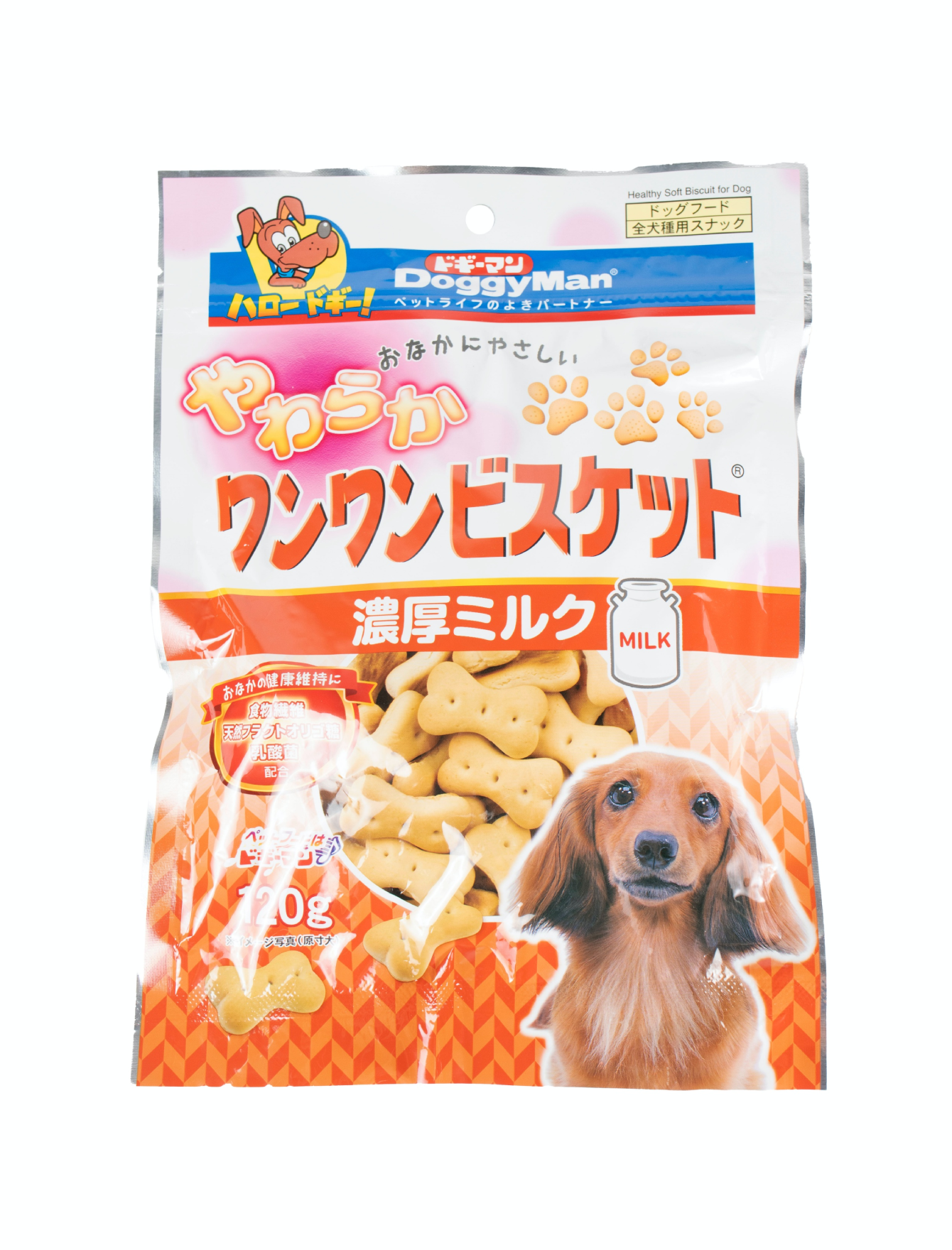 Doggyman Bowwow Soft Biscuit With Rich Milk Dog Treats 120g 