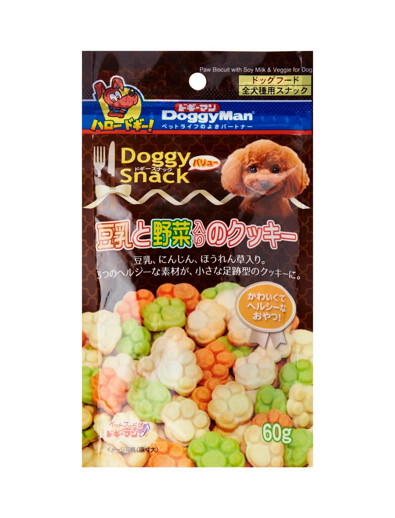 Doggyman Soybean Milk & Veggie Cookies Dog Treats 60g