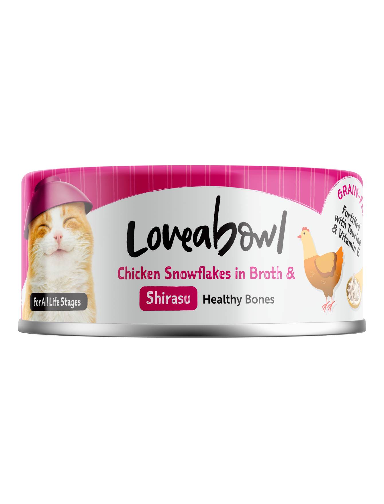 Loveabowl Cat 70g Chicken Snowflakes In Broth With Shirasu Cat Wet Canned Food