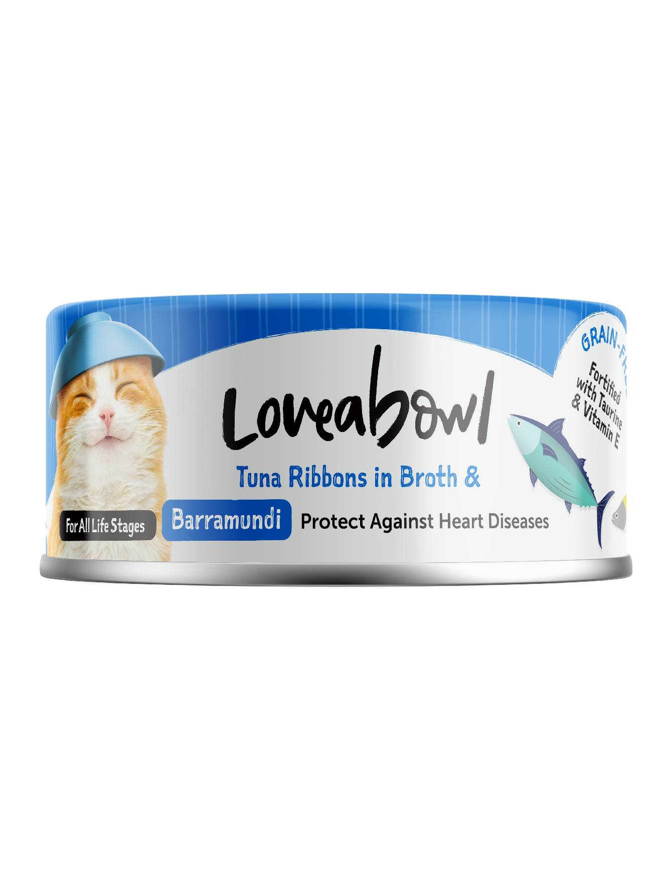 Loveabowl Cat 70g Tuna Ribbons In Broth With Barramundi Cat Wet Canned Food