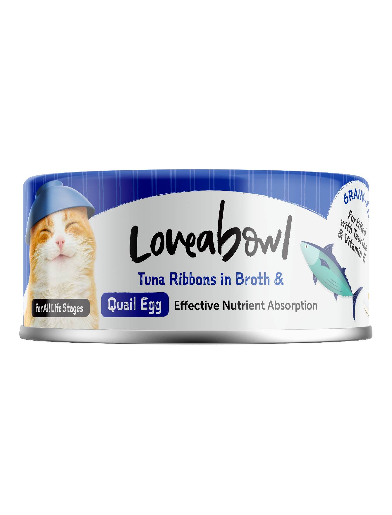 Loveabowl Cat 70g Tuna Ribbons In Broth With Quail Egg Cat Wet Canned Food