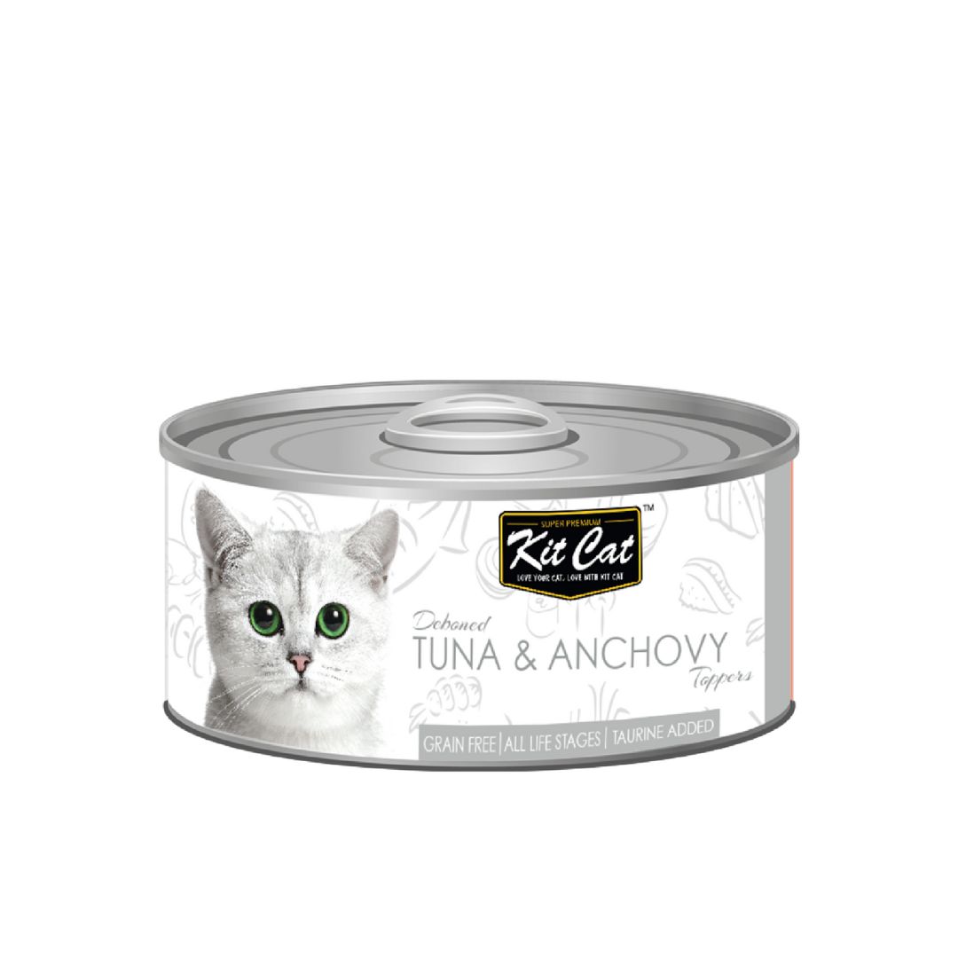 Kit Cat 80g Deboned Toppers Canned Tuna & Anchovy Wet Cat Food