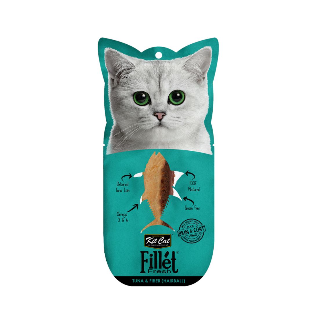 Kit Cat 30g Fillet Fresh Tuna & Fiber (hairball Control) Cat Treat