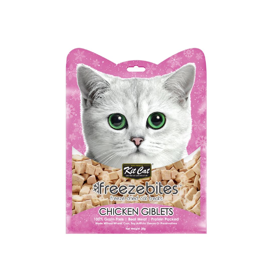 Kit Cat Freeze Bites Chicken Giblets 20g Freeze Dried Cat Treat