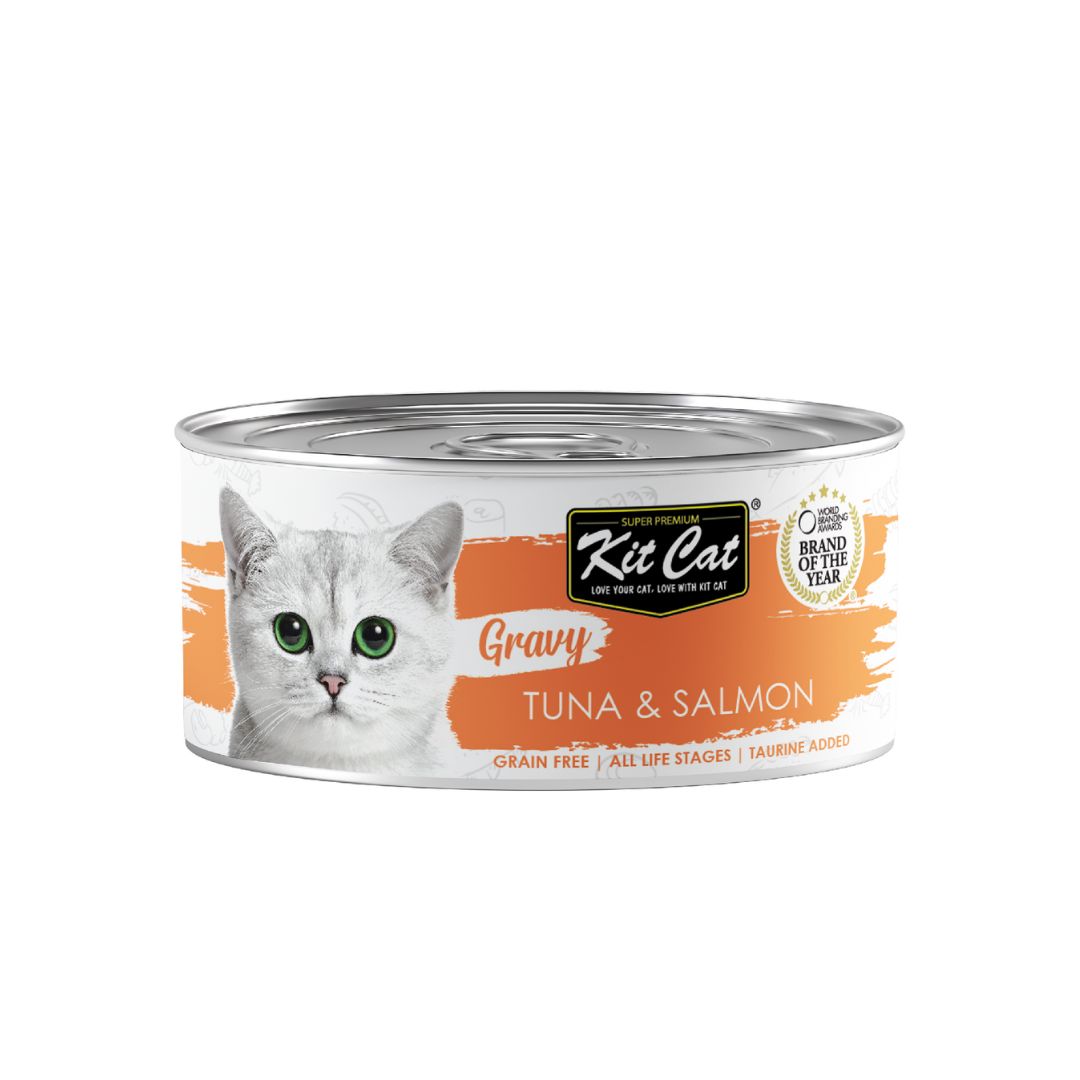 Kit Cat 70g Gravy Canned Tuna & Salmon Wet Cat Food