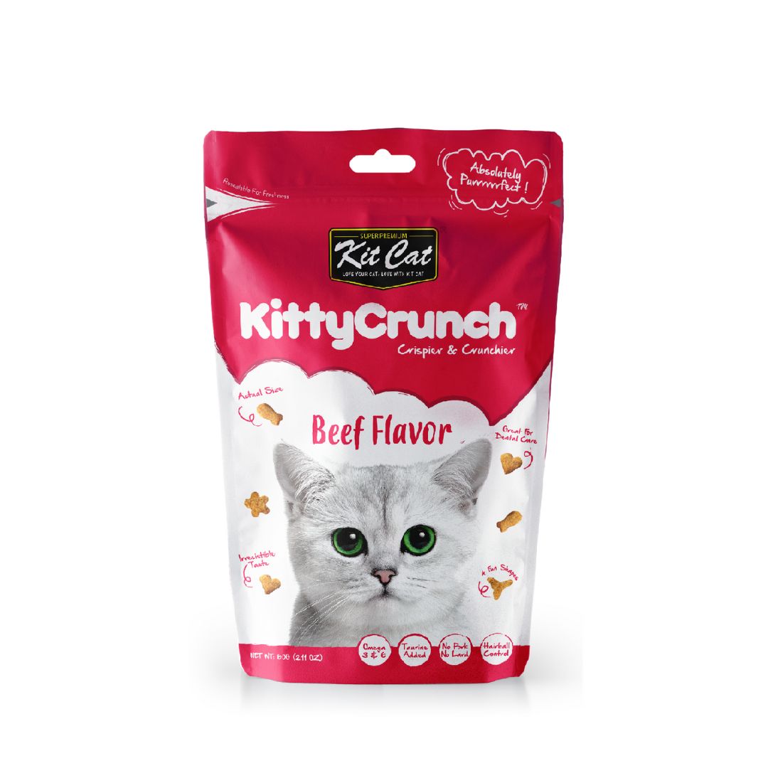 Kit Cat 60g Kitty Crunch Beef Flavour Cat Treat