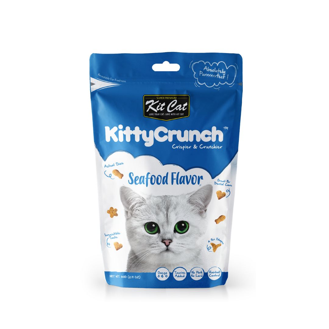 Kit Cat 60g Kitty Crunch Seafood Flavour Cat Treat