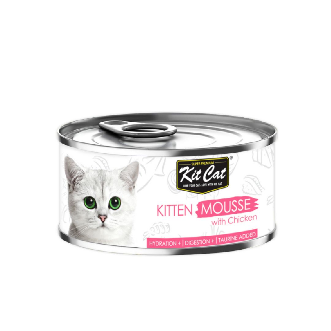 Kit Cat 80g Mousse Canned Kitten Chicken Mousse Wet Cat Food
