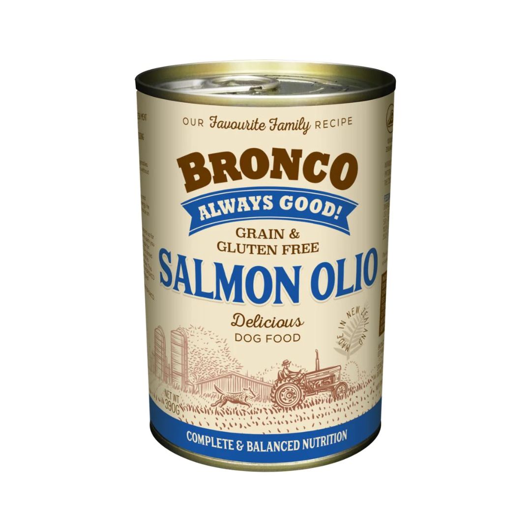 Bronco 390g Salmon Olio Dog Wet Canned Food