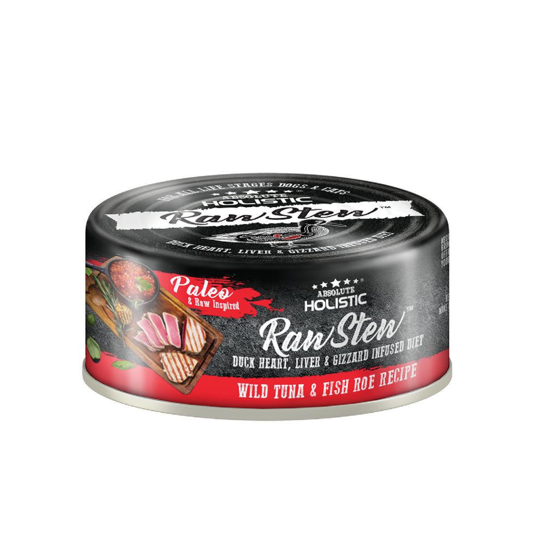 Absolute Holistic Rawstew 80g Wild Tuna & Fish Roe Wet Food For Cats And Dogs