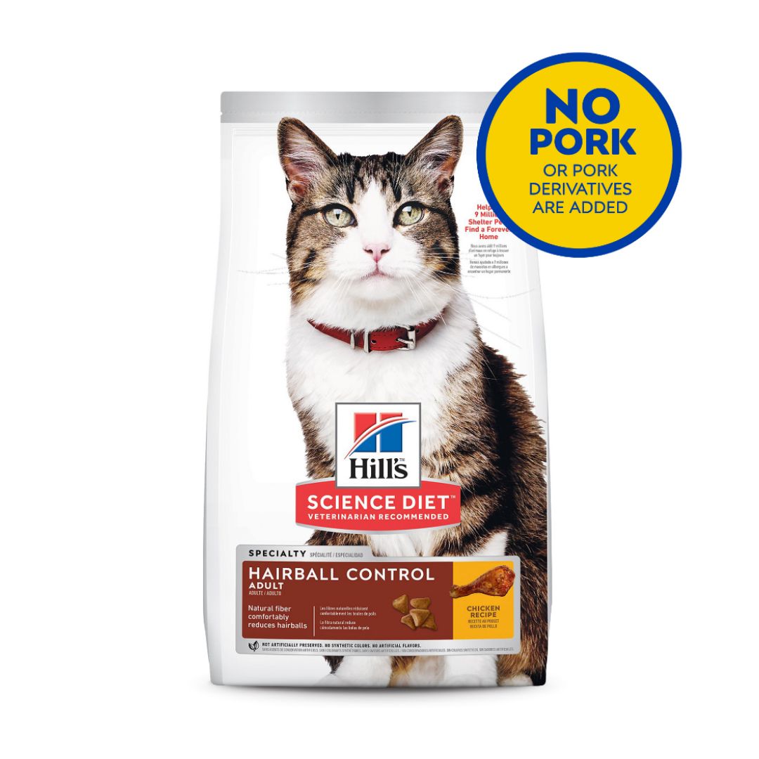Hill's Science Diet Feline Adult Hairball Control 1.58kg Dry Cat Food