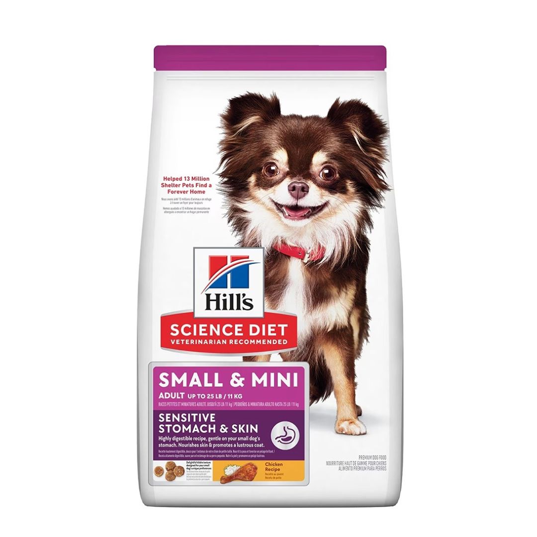 Hill's Science Diet Canine Small And Mini Adult Sensitive Stomach & Skin Chicken Recipe 1.8kg Dry Dog Food