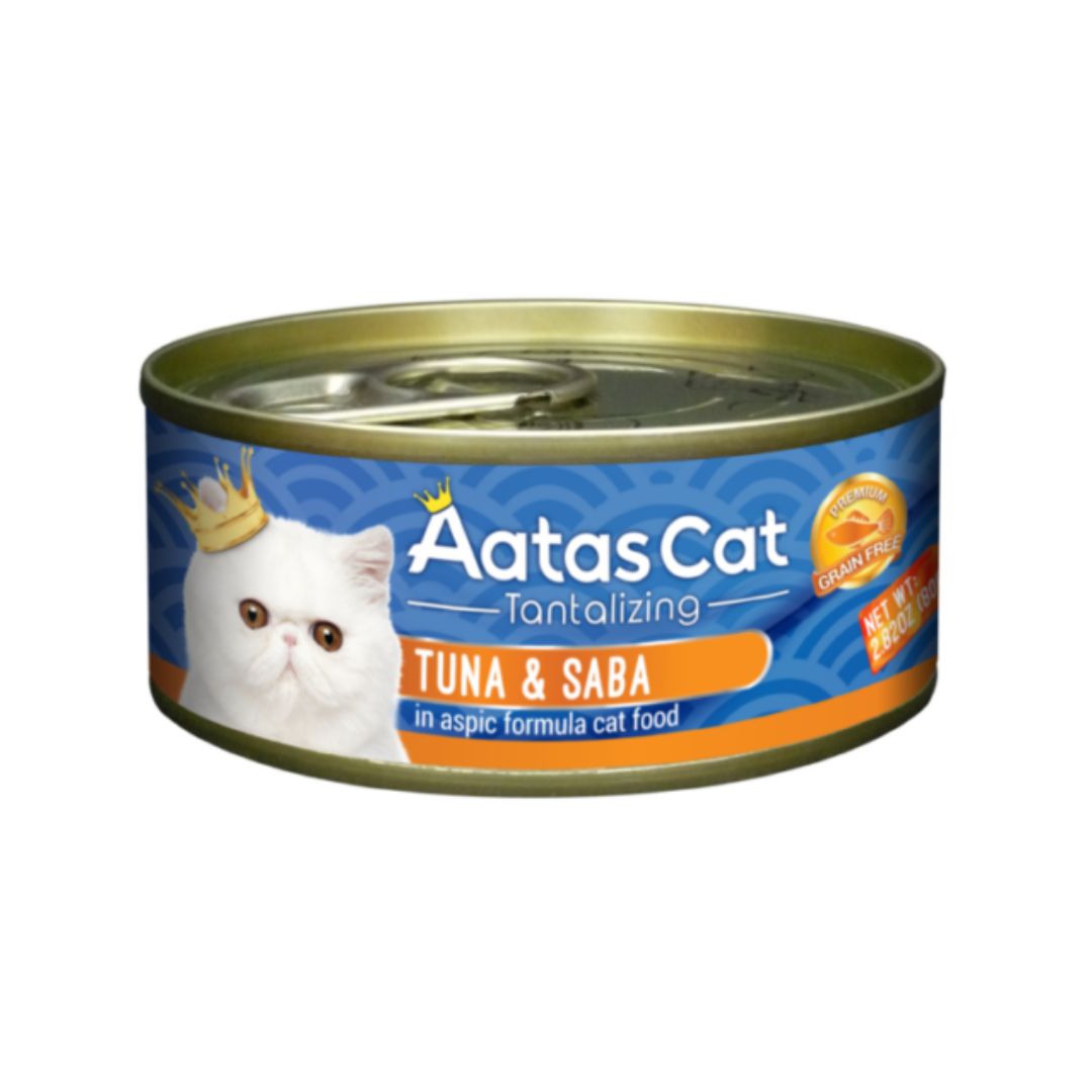 Aatas Cat 80g Tantalizing Tuna & Saba In Aspic Cat Wet Canned Food