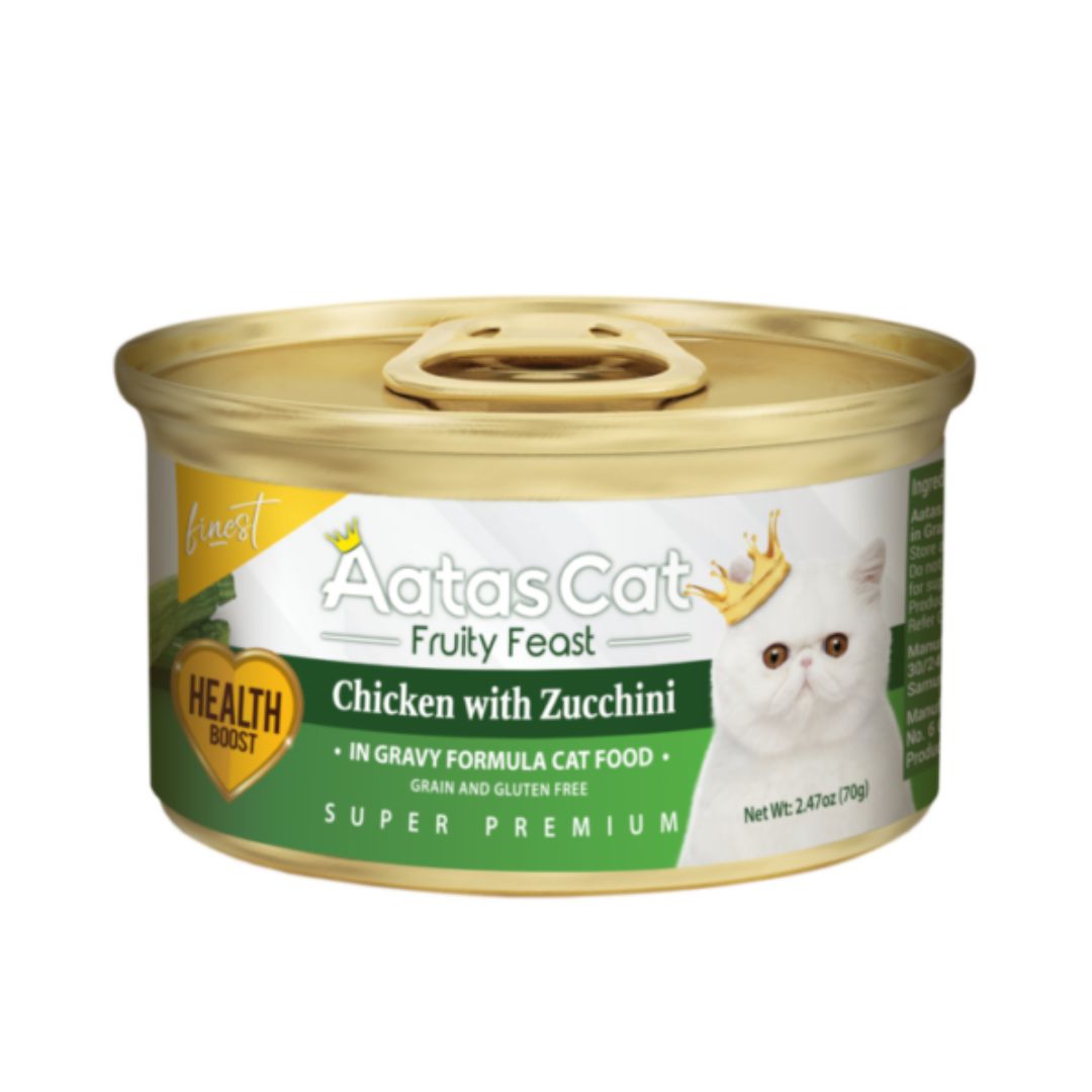 Aatas Cat 70g Finest Fruity Feast Chicken With Zucchini In Gravy Wet Canned Food