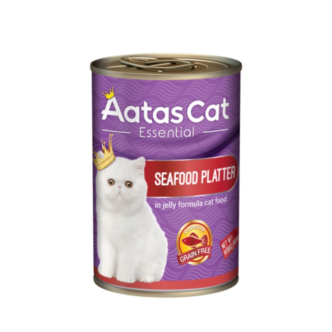Aatas Cat 400g Essential Seafood Platter In Jelly Wet Canned Food