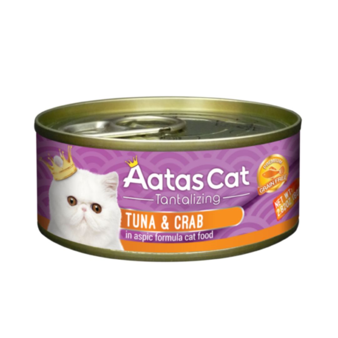 Aatas Cat 80g Tantalizing Tuna & Crab In Aspic Cat Wet Canned Food