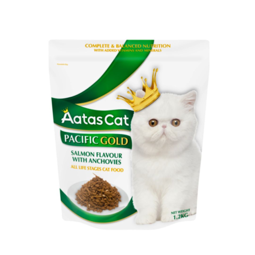 Aatas Cat 1.2kg Pacific Gold Salmon With Anchovies Cat Dry Food