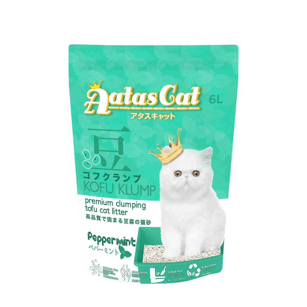 Aatas Cat Kofu Klump Tofu Cat Litter Peppermint 6l