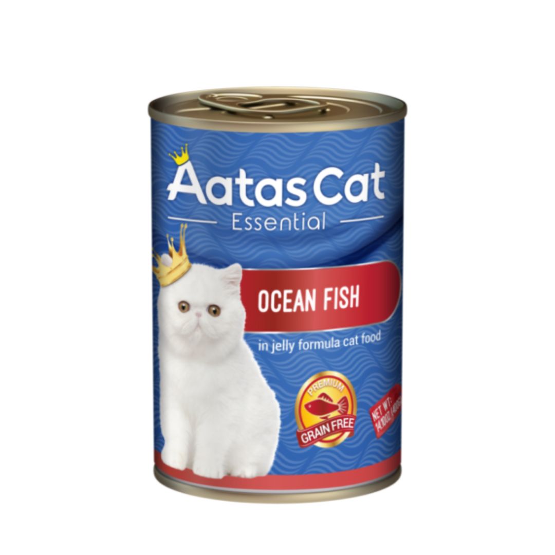 Aatas Cat 400g Essential Ocean Fish In Jelly Cat Wet Canned Food
