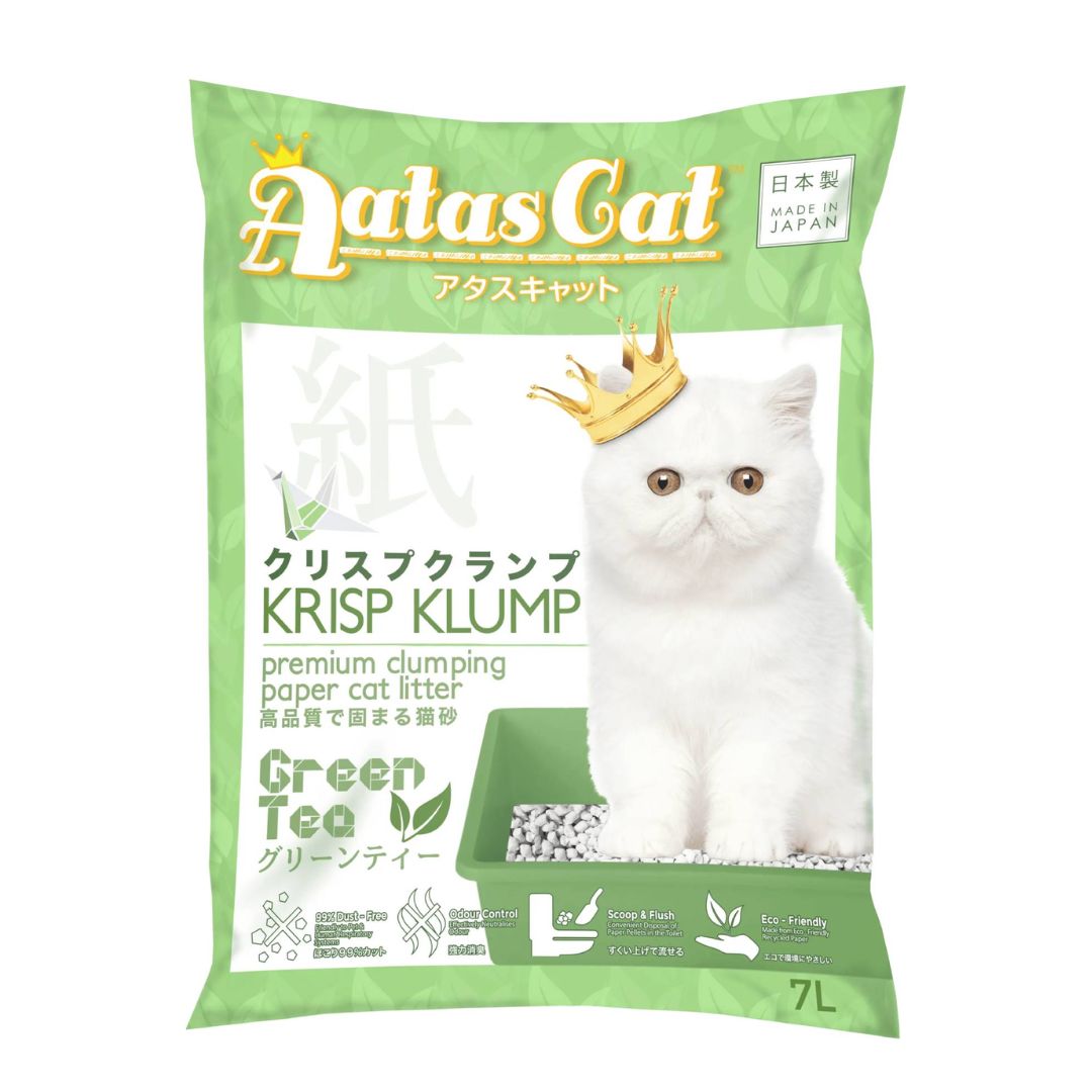Aatas Cat Krisp Klump Paper Cat Litter Green Tea 7l