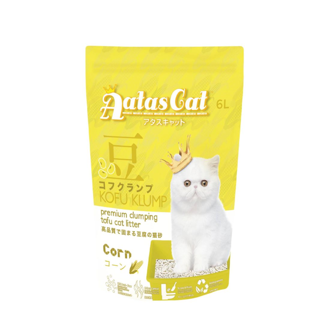 Aatas Cat Kofu Klump Tofu Cat Litter Corn 6l