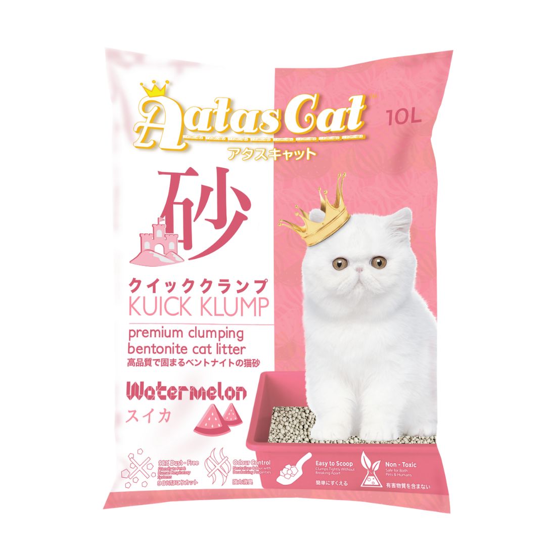 Aatas Cat Kuick Klump Bentonite Cat Litter Watermelon 10l
