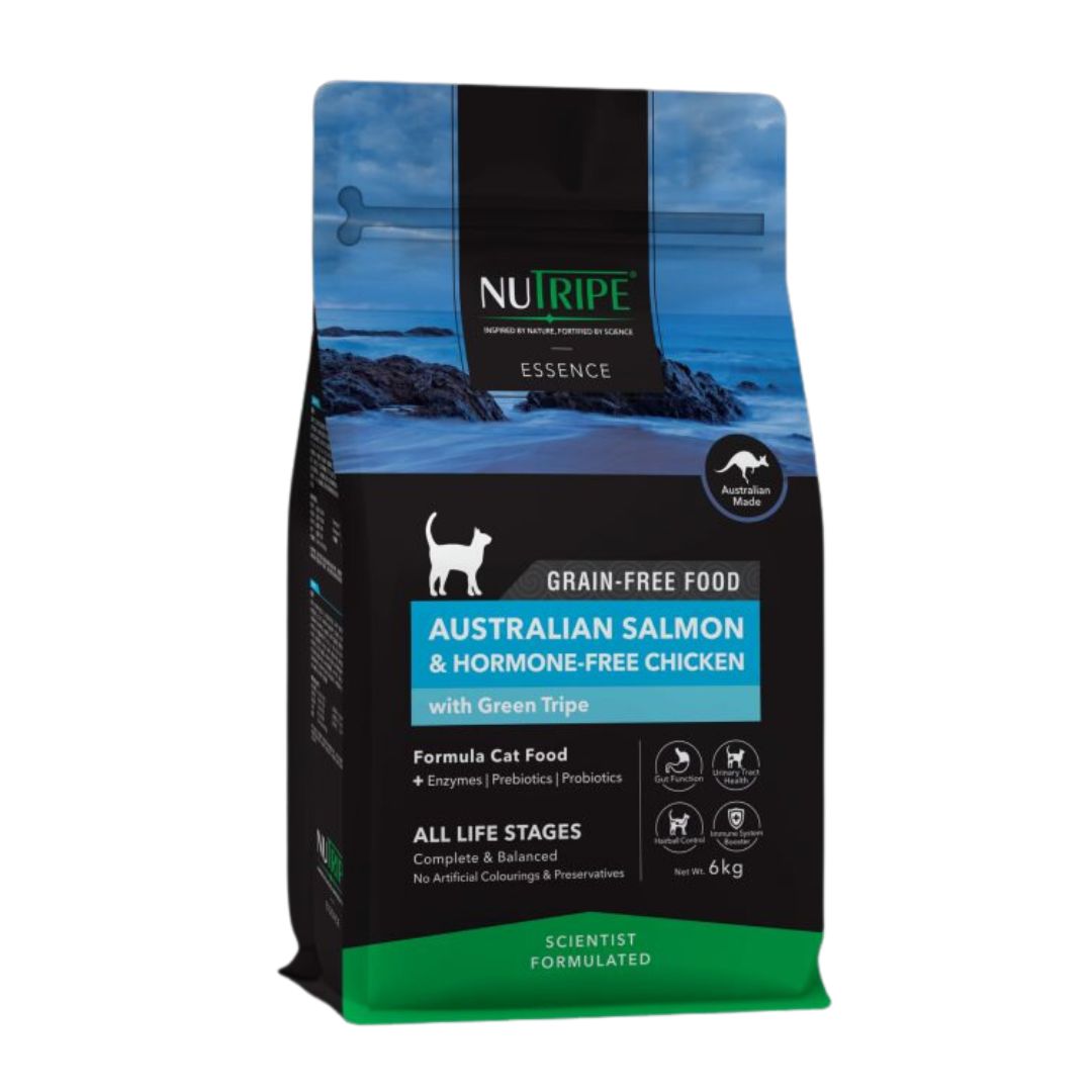 Nutripe Essence Cat 6kg Australian Salmon And Hormone-free Chicken With Green Tripe Dry Cat Food