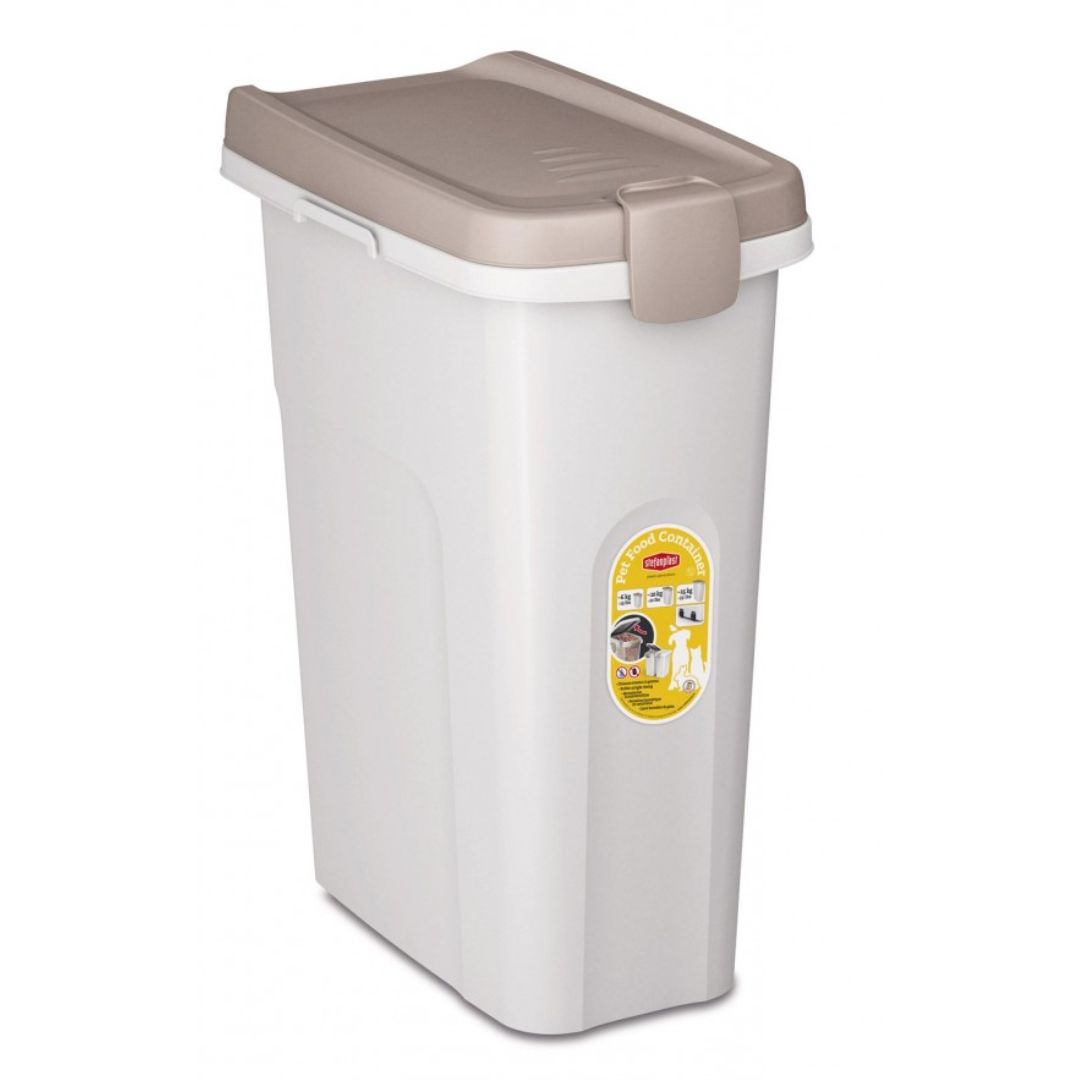 Stefanplast Pet Food Container 40l Bianco Tortora (white)
