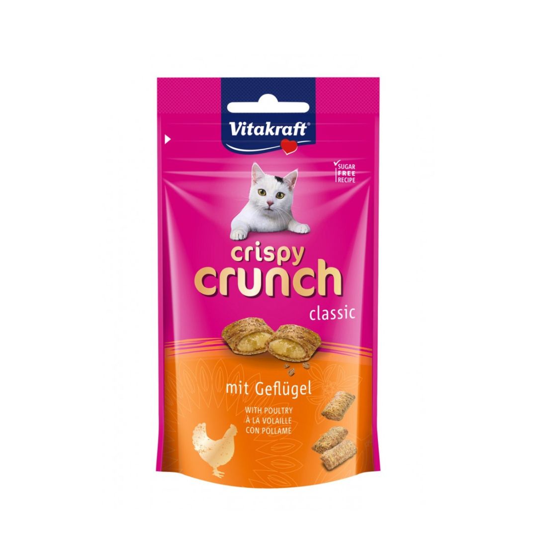 Vitakraft Cat 60g Crispy Crunch With Poultry Cat Treats