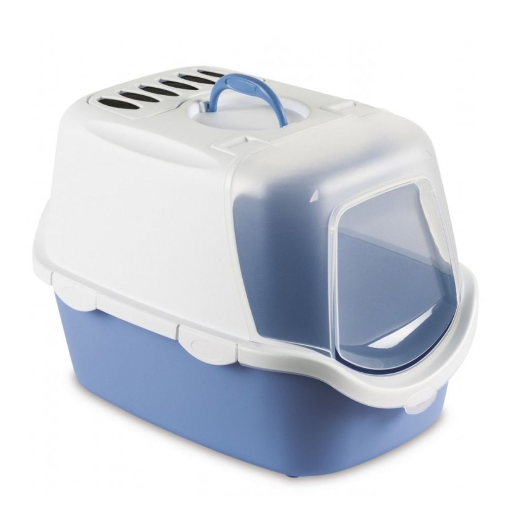 Stefanplast Cathy Easy Clean Cat Litter Box Steel Blue