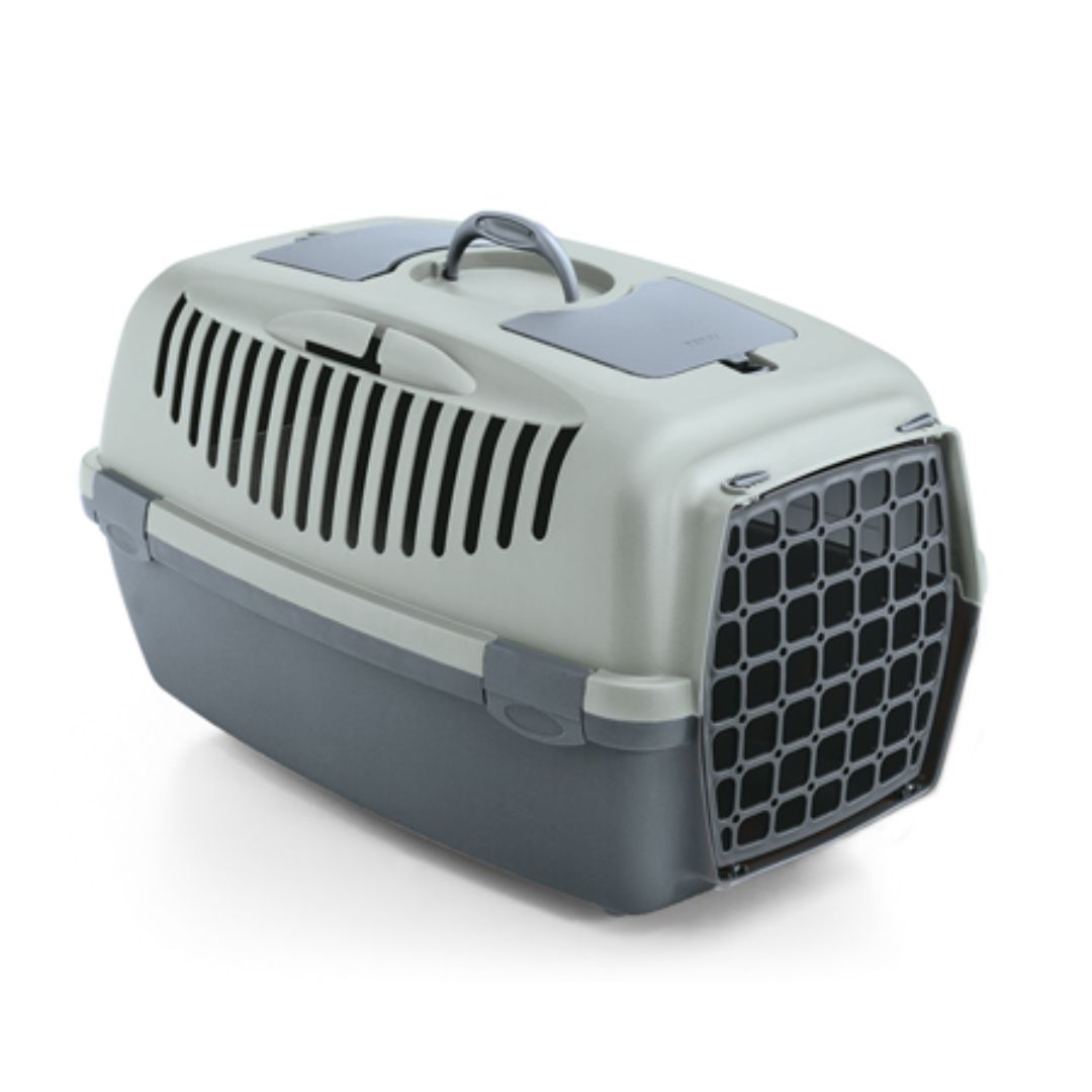 Stefanplast Gulliver 3 Iata With Plastic Door Pet Carrier Steel Blue
