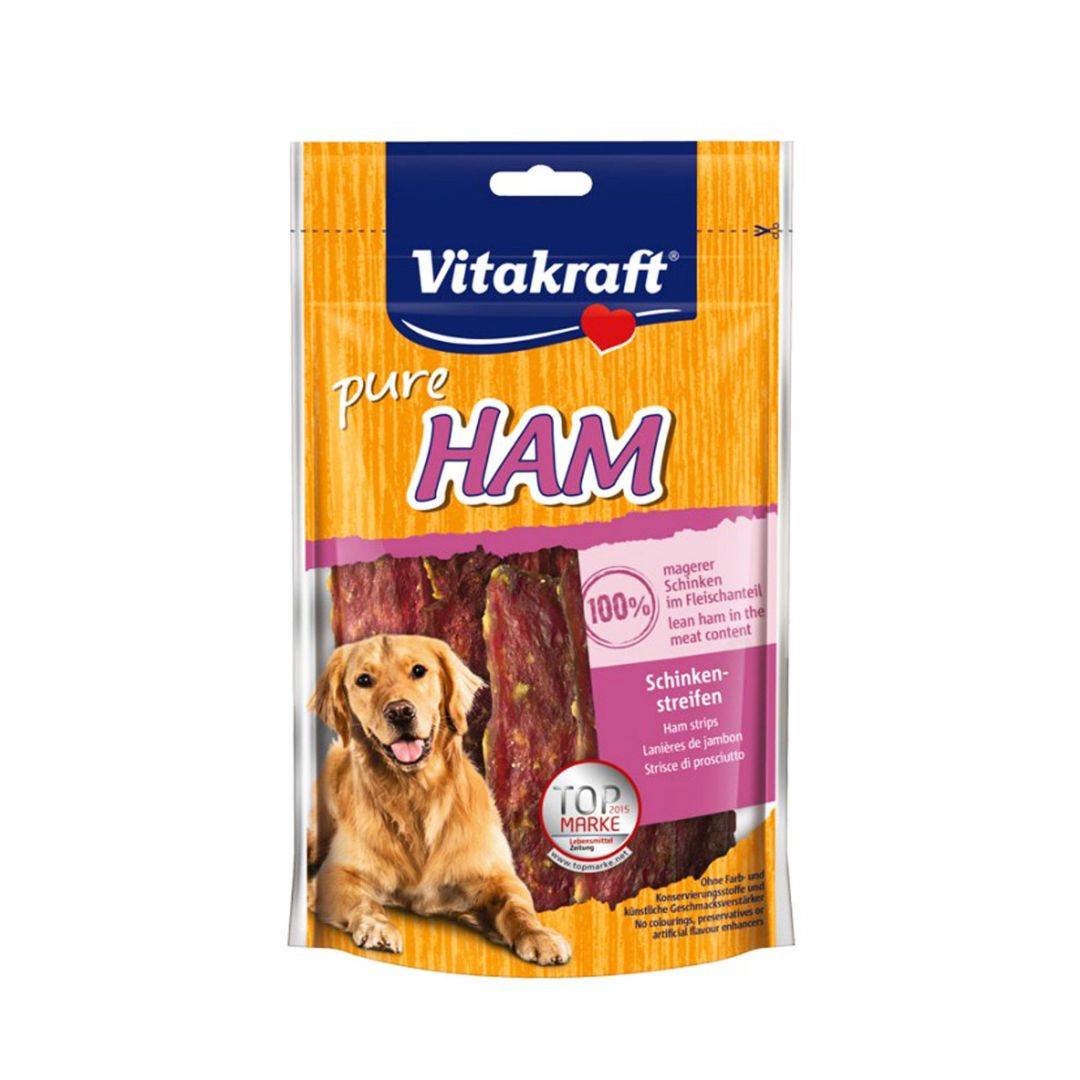 Vitakraft Dog 80g Pure Ham Strips Dog Treats