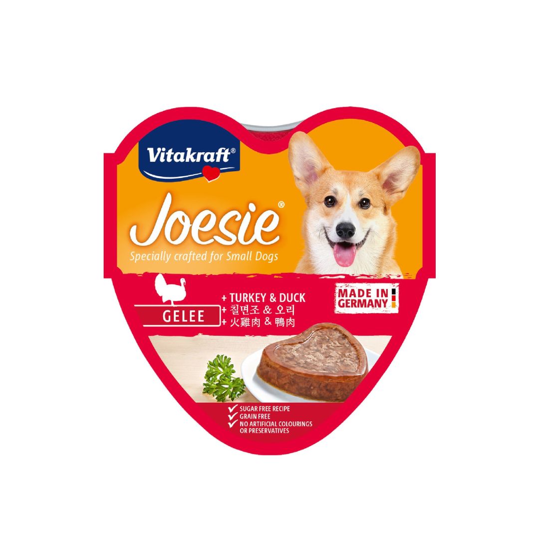 (exp: 14 Aug 2025) Vitakraft Dog 85g Joesie Hearts Turkey & Duck Dog Wet Food