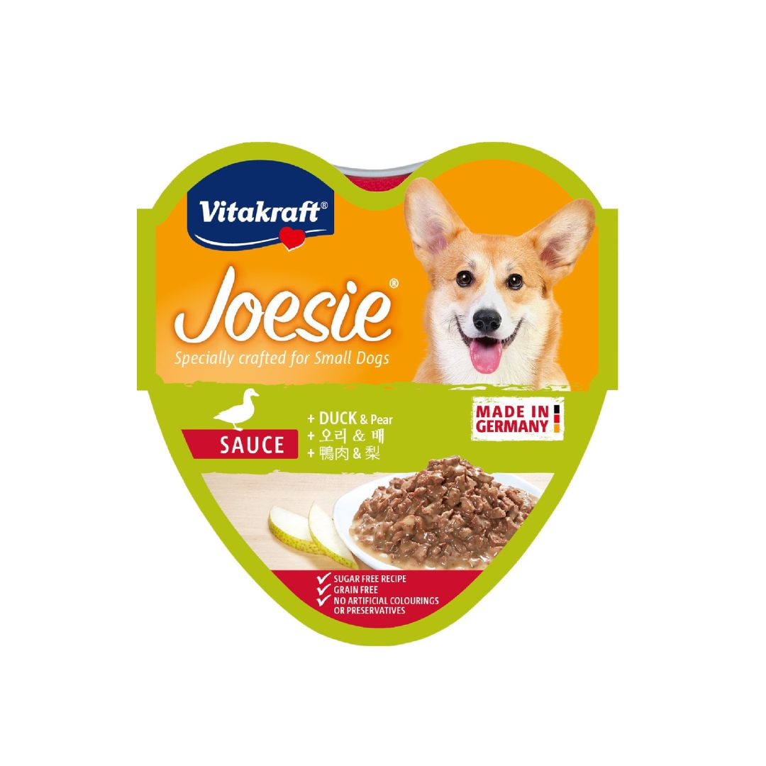 Vitakraft Dog 85g Joesie Hearts Duck & Pear Wet Dog Food